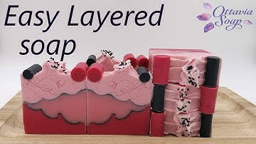 Easy layered soap with pencil line - SUBTITLED