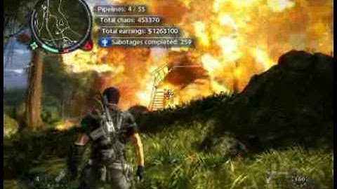 Just Cause 2 Pipeline destroyed