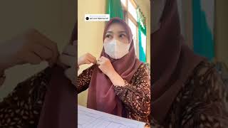 Tutor Cara Pake Hijab Buat Bu Guru Biar Kelihatan Rapi #shorts