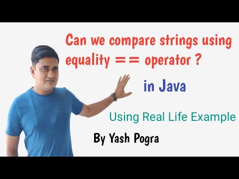 Can we compare 2 strings using == in Java ? - YouTube