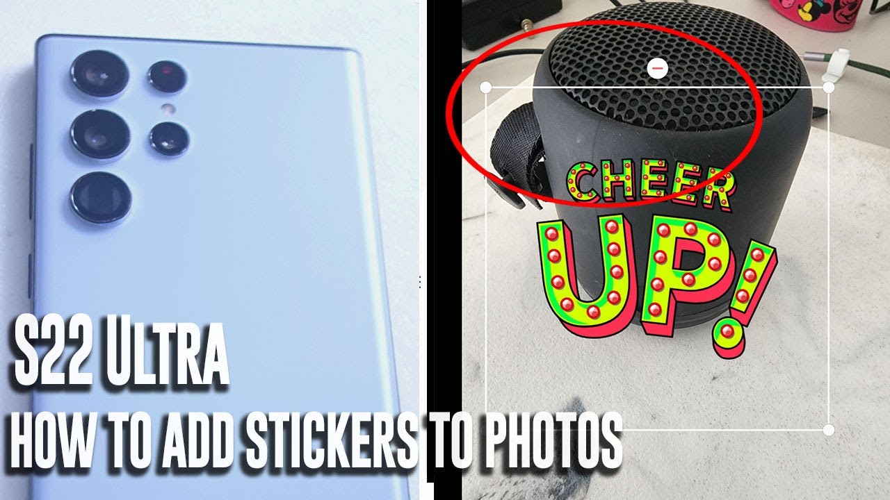 Samsung S22 Ultra - How to add stickers to photos - YouTube