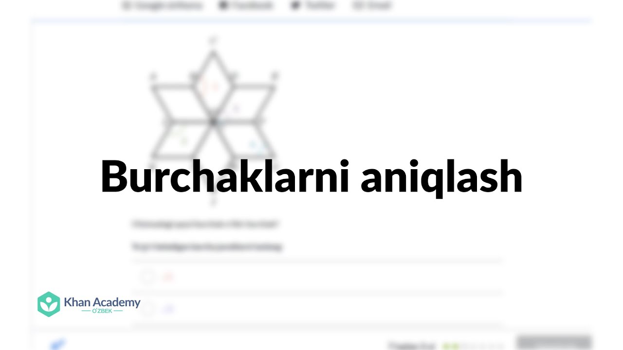 Burchaklarni aniqlash | Burchaklar | Geometriya asoslari