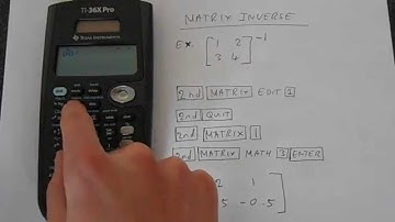 TI 36X Pro: How To Find The Inverse Matrix