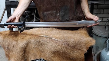 Forging a messer sword, part 5 making the handle.