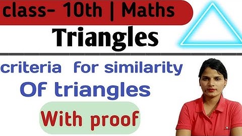 Criteria for similarity of triangles (AAA, SSS,SAS ,AA,)  cbse Class-10th #triangle #maanacademy