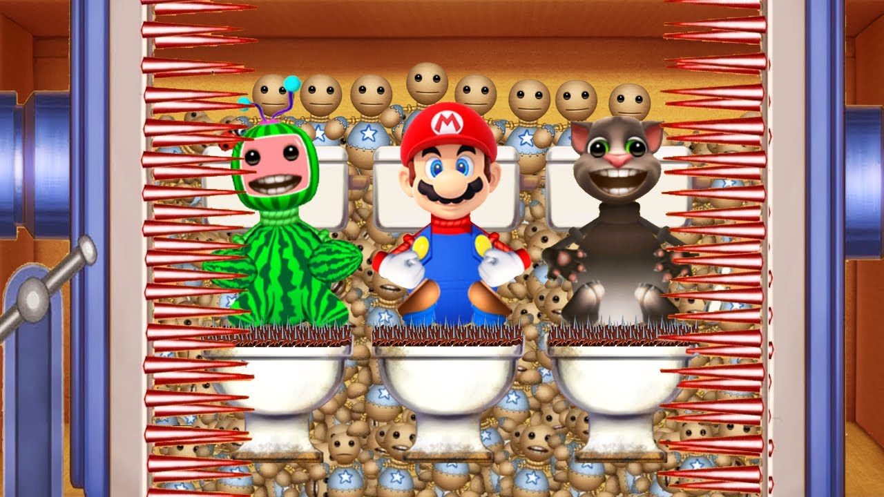 Cocomelon,Mario,Tom Buddy Born in Vise WC | Kick the Buddy