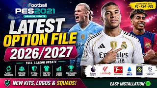 PES 2021 Latest Option File 2026/2027 | Updated Transfers, Kits, Logos & Promotions | PC PS4 PS5 PES 2021 Latest Option File 2026/2027 | Updated Transfers, Kits, Logos & Promotions | PC PS4 PS5