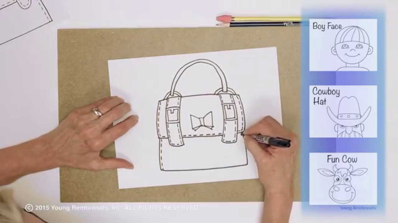 Drawing And Coloring Ladies Purse For Kids | Cute Barbie Handbag Collection  - YouTube