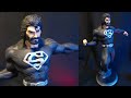 Modelando escultura super  homem com traje preto em biscuit  sculpting superman 