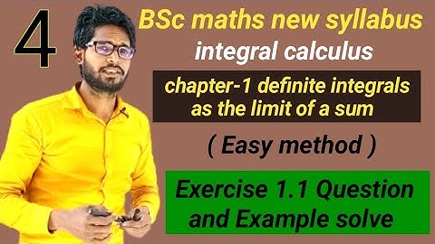 BSc 1st year math | chapter 1 definite integral as the limit of a sum | Exercise 1.1 Question Solve