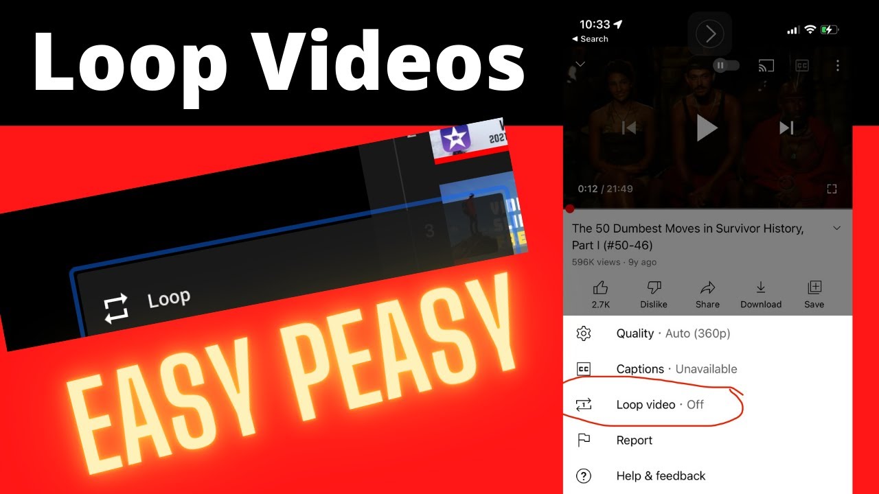 How to Play a  Video on Repeat  Loop a Video on  on a Phone  or a Computer 