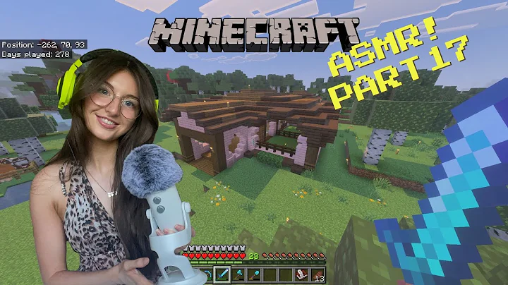 ASMR 1 hour Build with me Minecraft gameplay!🌾 (PS5 controller sounds, whispers, mic brushing) 