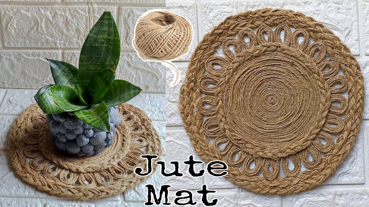 Handmade jute rope mat | How to make easy table mat using jute rope ...