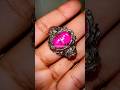Cincin kuno mustika raden wijaya bertabur merah delima sepasang alam