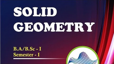 2021. solution solid geometry paper ##mdu #bsc 1st semester maths