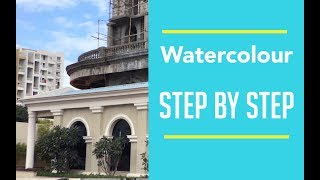 Watercolour Painting Demo , Outdoor Plein Air By Nitin Panwar - Indian Sketchwalker