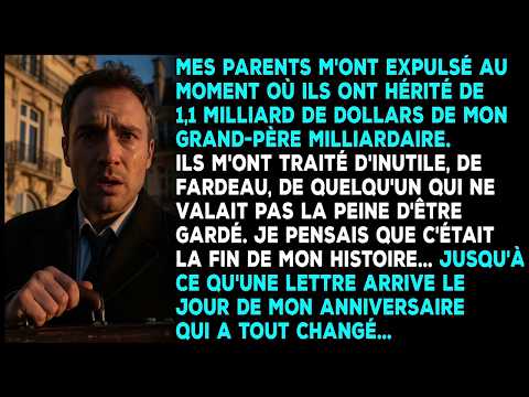Mes parents m'ont mis à la porte après avoir hérité de 1,1 M$ de mon grand père milliardaire......