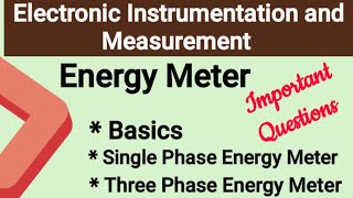 Energy Meters Quick Revision| Single phase and Three Phase energy meters| Important Questions