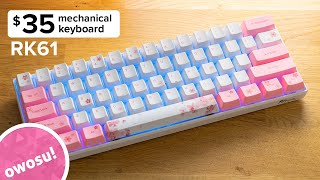 $35 PINK Wireless Mechanical Keyboard for osu! [RK61 Red Switch]