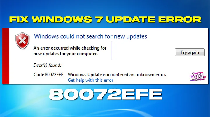 Fix Windows 7 Update Error 80072EFE | Fast & Easy!