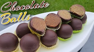 Chocolate Balls with Peanut & Pistachio Butter | كرات الشوكولا بنكهة الفستق الحلبي والفول السوداني