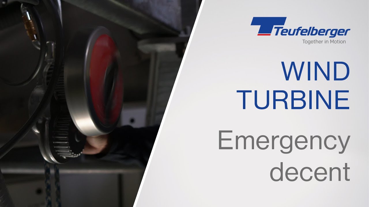 Emergency descent from a wind turbine