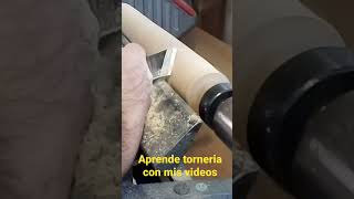 TORNO. DIY. cómo poner el formon oblicuo en la madera #woodturnig #woodworking