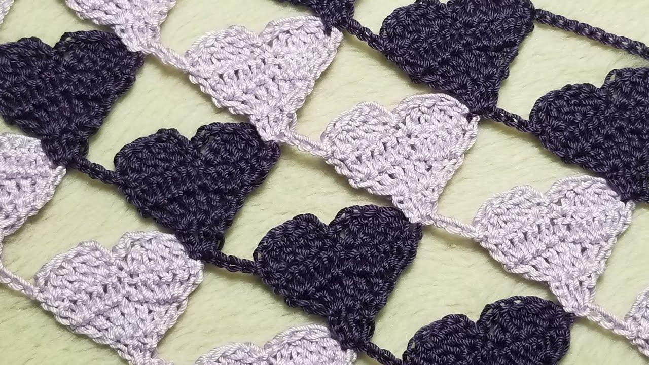 DIY CROCHET FILÉ CORAÇÃO PASSO A PASSO EASY CROCHET