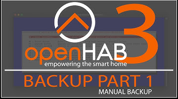 openHAB 3 Backup Series Part 1 | Manually Backup Your OH3 Configuration | openhabian Tool