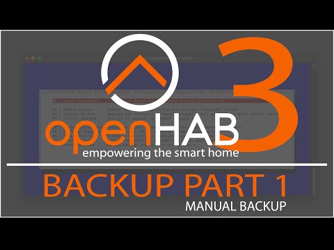 openHAB 3 Backup Series Part 1 | Manually Backup Your OH3 Configuration | openhabian Tool