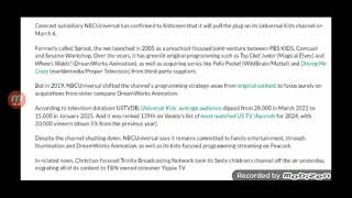 Kidscreen confirmed about Universal Kids shutting down.
