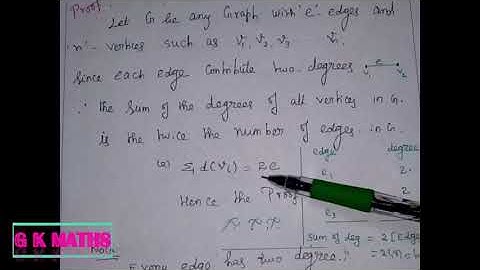 Proof of Fundamental theorem of Graph theory.