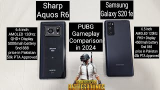 Sharp Aquos R6 Vs Samsung Galaxy S20 fe - PubG Gameplay Comparison in 2024