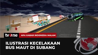 Ilustrasi Kecelakaan Bus Rombongan Pelajar SMK di Ciater Subang | AKIM tvOne｜tvOneNews 