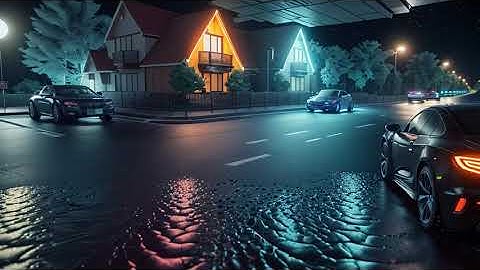 Driving at Night 4k Music Visualizer/ AI video HD