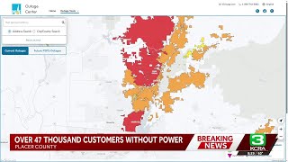 Massive PG&E power outage leaves approximately 61,000 customers in the dark across Placer County