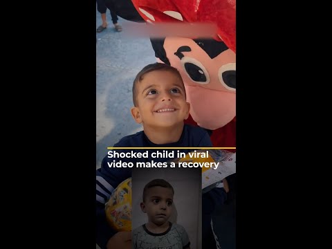 Shocked child in viral video from Gaza makes a recovery | AJ #shorts