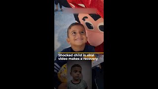 Shocked child in viral video from Gaza makes a recovery | AJ #shorts screenshot 5