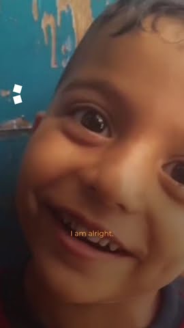 Shocked child in viral video from Gaza makes a recovery | AJ #shorts