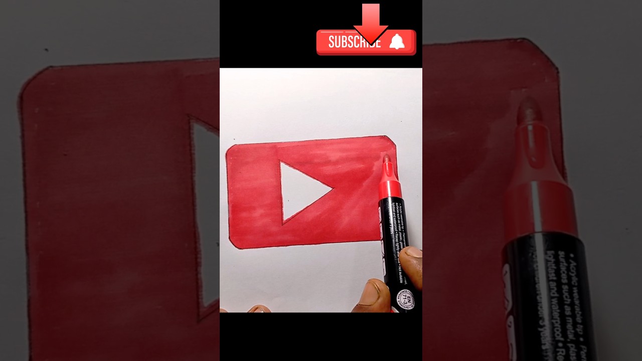 How to Draw Youtube Logo 