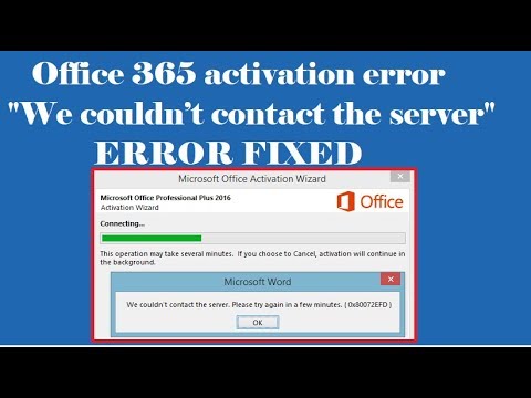 mancanza di attivazione di Microsoft Office 0x80072efd