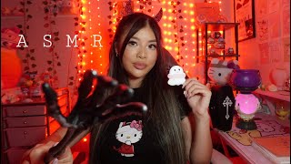 ASMR | Giving You A Halloween Makeover ? (personal attention, layered sounds)