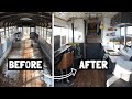 TIMELAPSE BUILD | From Retired SCHOOL BUS TO TINY HOME