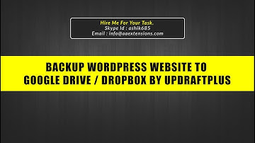 Backup wordpress website to google drive / dropbox By Updraftplus