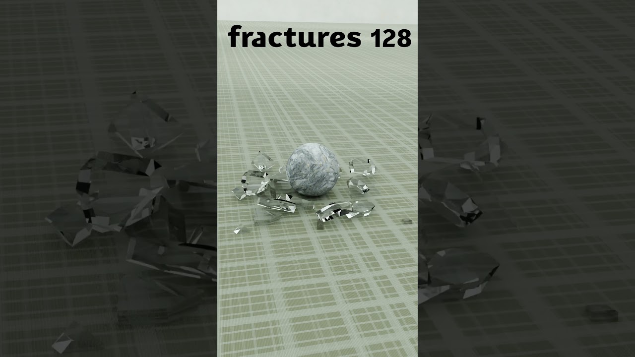 Blender Cell Fracture Comparison #blender #clothsimulation #blender3danimation #minecraft