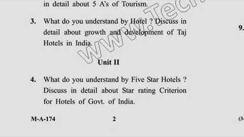 BHM 1st Sem Old Reappear Front Office Question Paper