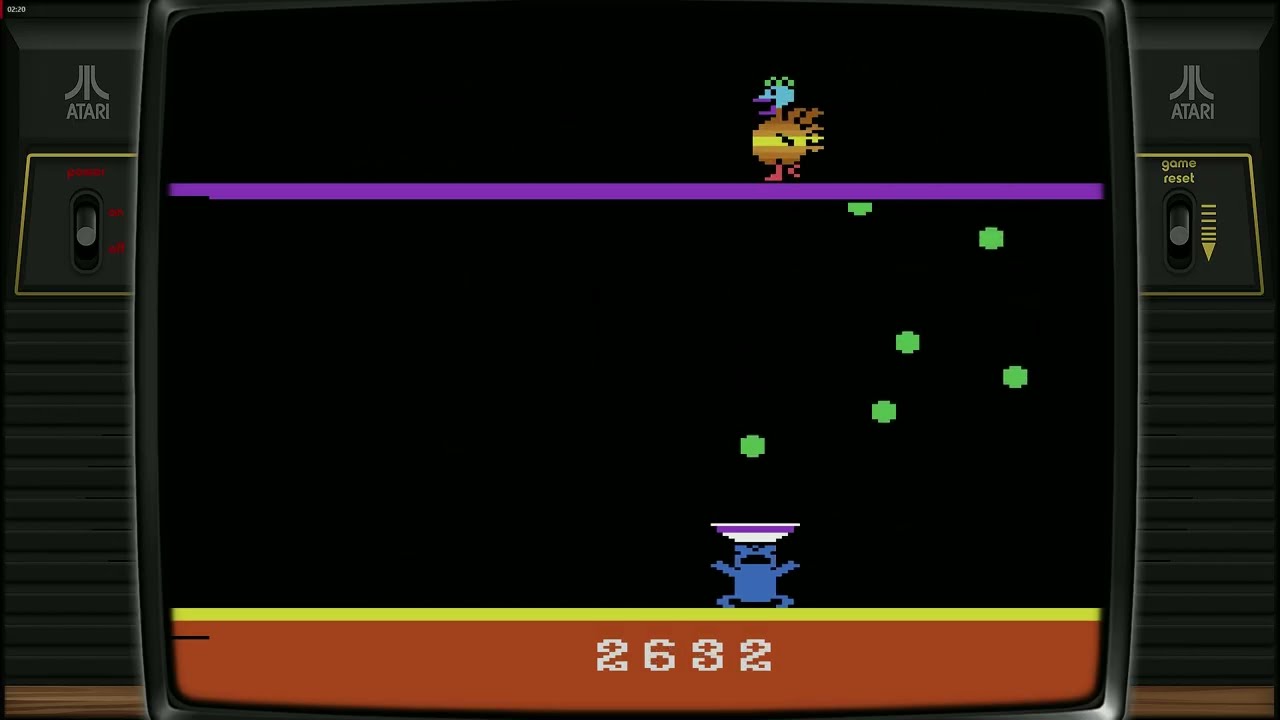 Eggomania (Atari 2600) Gameplay | Classic Paddle Action & Retro Arcade Fun