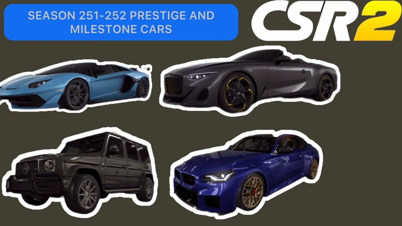 CSR2 | Престижные и юбилейные автомобили 251-252 сезонов