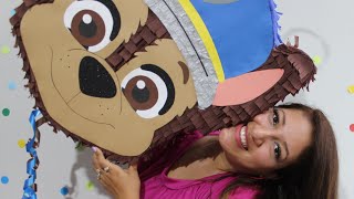 Cómo hacer piñata Chase Paw Patrol