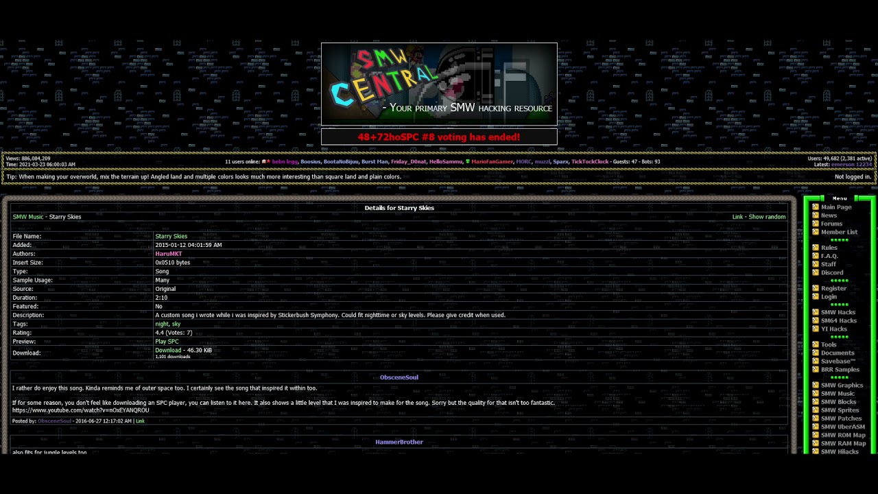 SMW Custom Music: Starry Skies by HaruMKT